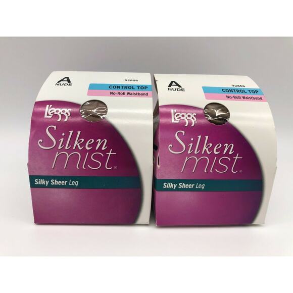 Leggs Women's Silken Sheer No-Roll Waistband Control Top Panty Nude A Lot of 2 - Picture 10 of 12